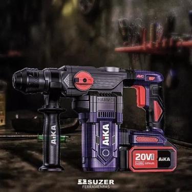 Imagem de Martelete De Impacto Sds Plus 14 20V Com Duas Baterias Aika
