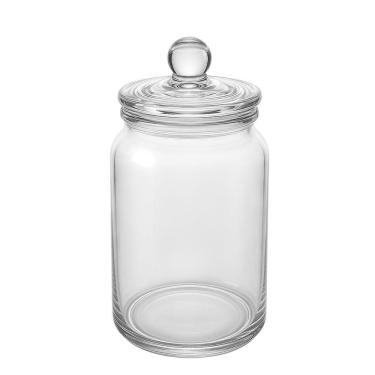 Imagem de Kit 2 Pote Hermético De Vidro Porta Mantimentos Com Tampa Transparente Cereal 1,6l Lyor