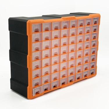 Imagem de Caixa organizadora plástica com 64 gavetas para mesa e parede - Yeet