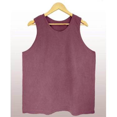 Imagem de Regata Estonada Vinho - 100% Algodão, Confortável e Moderno - Falca, G