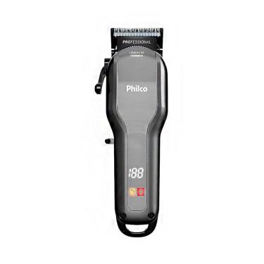 Imagem de Cortador de Cabelos Philco PCR07 Sem Fio com 8 Acessórios Cinza / Cromado Bivolt