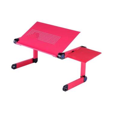 Imagem de Suporte De Mesa Para Laptop Ajustável Em Alumínio Ergonômico Portátil 