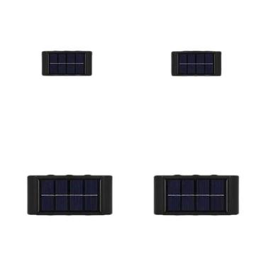 Imagem de Luz De Parede Solar À Prova d'Água Com 6 LEDs Para Jardim, Lâmpada Ext