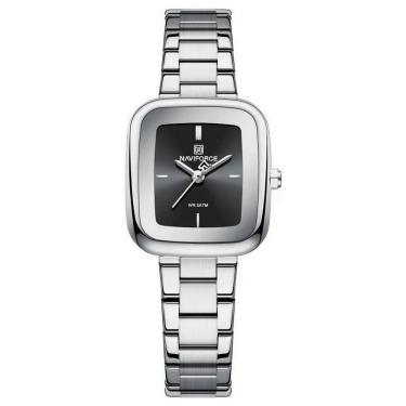 Imagem de Relógio feminino design quadrado à Prova d`Água de Aço Inoxidável