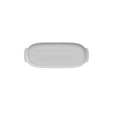Imagem de Bandeja Retangular 37 cm GG Branca Assar e Servir Porcelana - Germer P