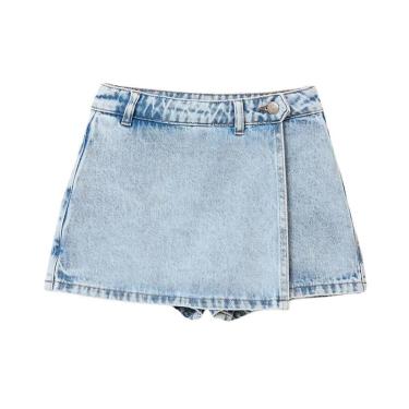 Imagem de Shorts Saia Hering Infantil Em Jenas Estonado-Feminino