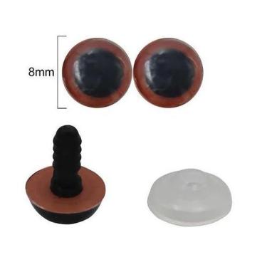 Imagem de Olho amigurumi castanho 08mm - 10 pares - Círculo