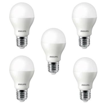 Imagem de Kit 5 lampadas led bulbo a60 9w 6500k 806lm bivolt - PHILIPS