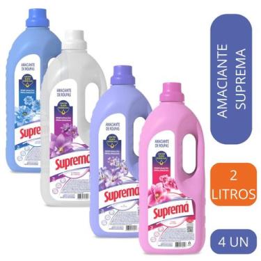 Imagem de Kit 4 Amaciantes Concentrados Suprema Roupas Macias e Perfumadas Com A