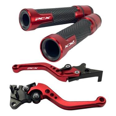 Imagem de Kit Manete Manopla Esportivo Pcx 150 Pcx150 Gravado A Laser - Special 