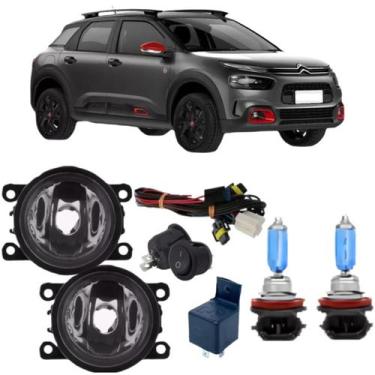 Imagem de Kit farol milha citroen c4 cactus 2019 a 2022 super branca - BIBAS