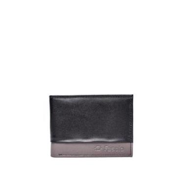 Imagem de Carteira Masculina Fasolo K908033293 Couro Slim Preto/Cinza-Masculino