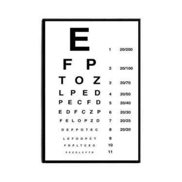 Imagem de Pôster Gráfico De Teste De Visão Snellen, Quadro De Optometria, Pintur