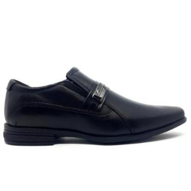 Imagem de Sapato Ferracini Social Com Elásticos De Couro Preto Masculino-Masculino