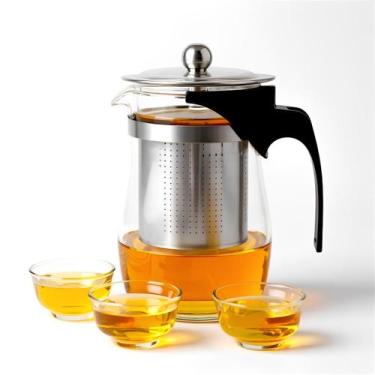Imagem de Conjunto De Chá Chaleira 500 Ml Com Infusor Inox 4 Xícaras - Kadê
