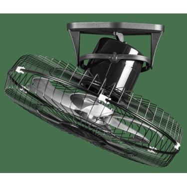 Imagem de Ventilador De Teto 360 Oscilante 50cm Bivolt Venti-delta, PRETO AÇO