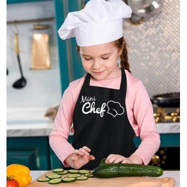Imagem de Avental Infantil Vida Pratika Mini Chef Preto