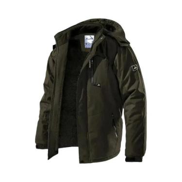 Imagem de Parkas De Inverno Masculinas Com Forro De Lã Espessa, Impermeáveis E À