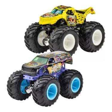Imagem de Hot Wheels Monster Trucks Mattel - Totaled Vs Crate Danger