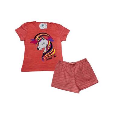Imagem de Pijama Unicórnio Coral Tam.10 (Veste 8) - PopKids