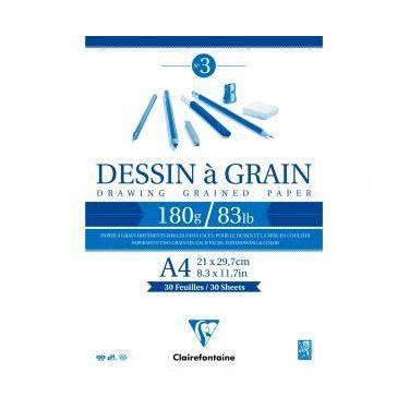 Imagem de Bloco de Desenho Clairefontaine Dessin à Grain 180g/m² A4