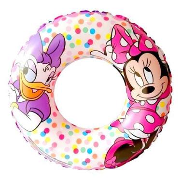 Imagem de Boia Circular Bebe Inflável Infantil Minnie Disney Criança Rosa - Etit