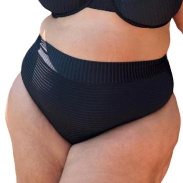 Imagem de Calcinha Avulsa Plus Size Hot Pants Canelado - Califórnia Brasil, Pret