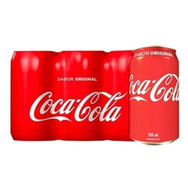 Imagem de pacote coca cola lata 350ml