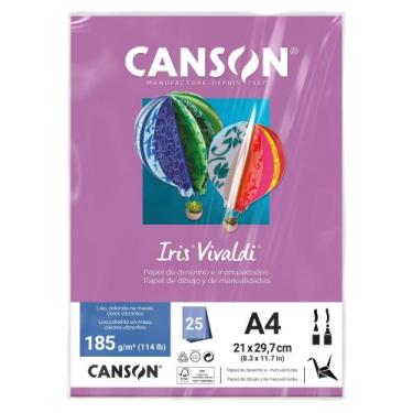 Imagem de Papel Canson Color Iris Vivaldi 25 Folhas 185g Canson, Malva