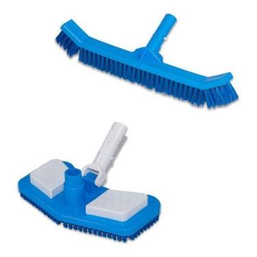 Imagem de Vassoura Escova Curva De Limpeza + Aspirador Para Piscina - herbinject