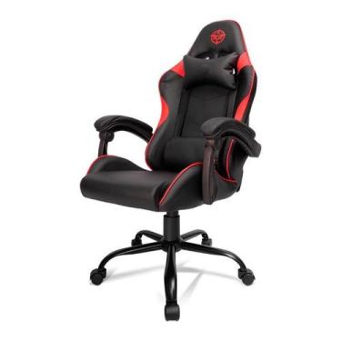 Imagem de Cadeira Gamer TGT Heron TC2 Reclinável Até 120kg Preto e Vermelho - TG