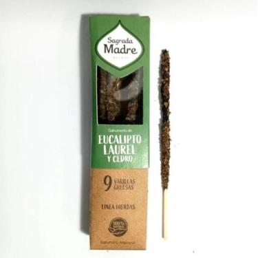 Imagem de Incenso Sagrada Madre Eucalipto Louro e Cedro Ervas Artesanais