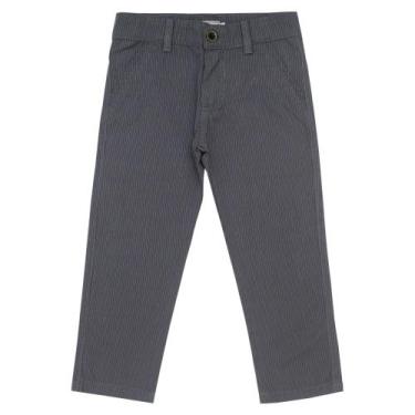 Imagem de Calça Infantil Look Jeans Alfaiataria Listra Preta, 01