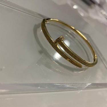 Imagem de Bracelete elegância atemporal bracelete banhado a ouro com pedra de zi