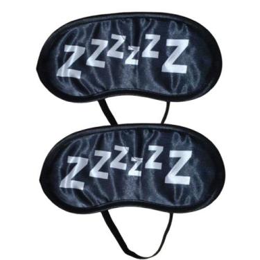 Imagem de Kit 2 Máscara De Dormir ZZZ Tapa Olhos Anti Claridade