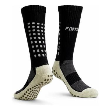 Imagem de Meia Futebol Finta Pro Grip Antiderrapante Preto Preto 38 - 42 Unico !