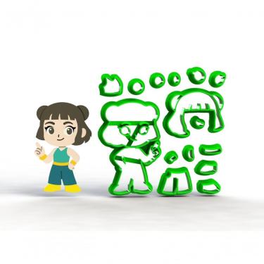 Imagem de Cortador Guerreiras do K-pop Zoey Modular 7CM Plástico PLA Biodegradável para Pasta Americana HB Formas e Cortadores