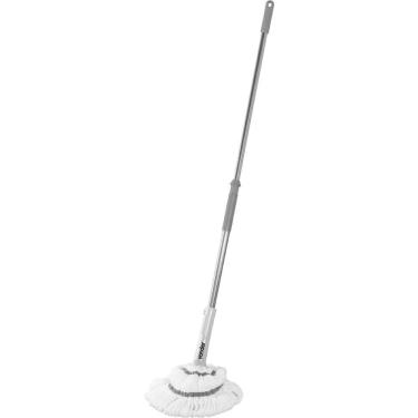 Imagem de Rodo Esfregão Autotorção Cabo Aço Inox 1,30M Refil Microfibra Limpeza Doméstica Vonder