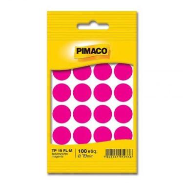 Imagem de Etiqueta adesiva TP19 - magenta neon - Pimaco