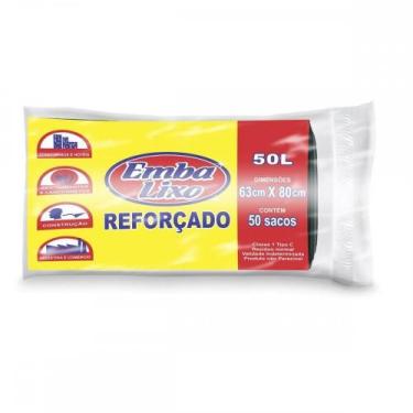 Imagem de Saco Embalixo Rolo Profissional Preto  50L Com 50 Sacos  513564