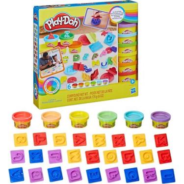 Imagem de Massinha Play Doh Moldes De Letras com 06 Potes de Massa - Play-Doh