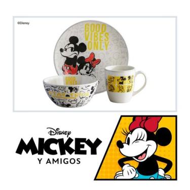 Imagem de Kit Alimentação 3 Peças Personalizado Mickey Minnie Disney