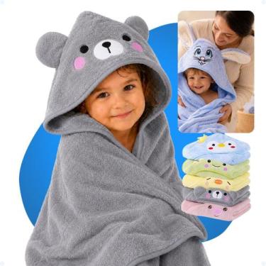 Imagem de Toalha De Banho Bebê Infantil Com Capuz Grande Forrada Macia - Hxt, Ci