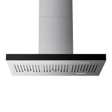 Imagem de Coifa de Ilha Smart Pro Touch Midea MH90M83AT24MW1 90cm Inox e Vidro com Exaustor e Depurador