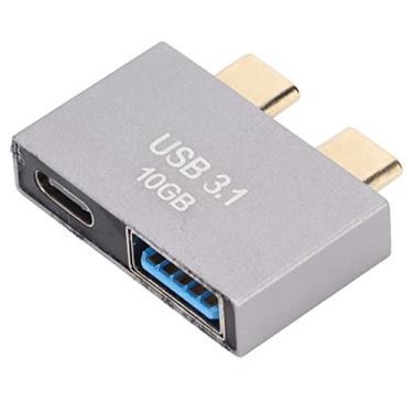 Imagem de Adaptador Dual Type C para USB 3.1, Plug and Play Free Drive Adaptador Dual Type C portátil para OS X Book