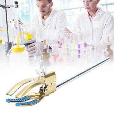 Imagem de Braçadeira de laboratório, braçadeira universal de cobre, suporte de tubo de ensaio de fácil limpeza pequeno para operação manual para experimento de fabricação ao ar livre