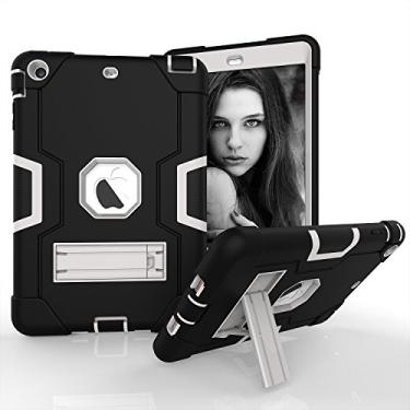Imagem de Mini Case, iPad Mini 2 Case, iPad Mini 3 Case, iPad mini Retina Case, Three Layer Heavy Duty Shockproof Protective Case for iPad Mini,iPad Mini 2,iPad Mini 3 with Kickstand -Black/Grey