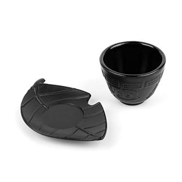 Imagem de Xícara de ferro xícara retrô, xícaras de chá de ferro fundido, copo de ferro de impressão imitação japonesa xícara de chá de ferro fundido copo retrô pote de ferro conjunto de chá, para topo de fogão