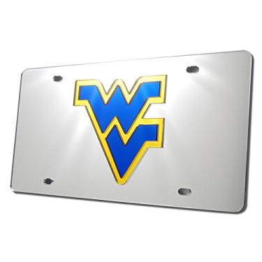 Imagem de WinCraft West Virginia University S04402 Placas de licença clássicas de acrílico