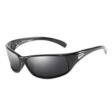 Imagem de DUBERY Óculos de sol masculinos polarizados esportivos UV400 para ciclismo ao ar livre Óculos de pesca D258, Black/Black, Frame Width: 144mm